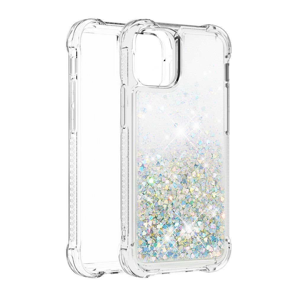 iPhone 13 Glitter Powder TPU Case Zilver