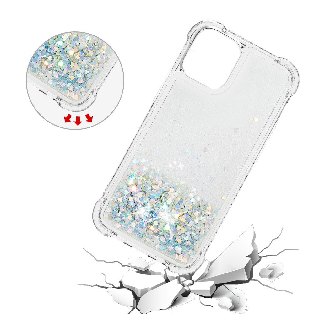 iPhone 13 Glitter Powder TPU Case Zilver