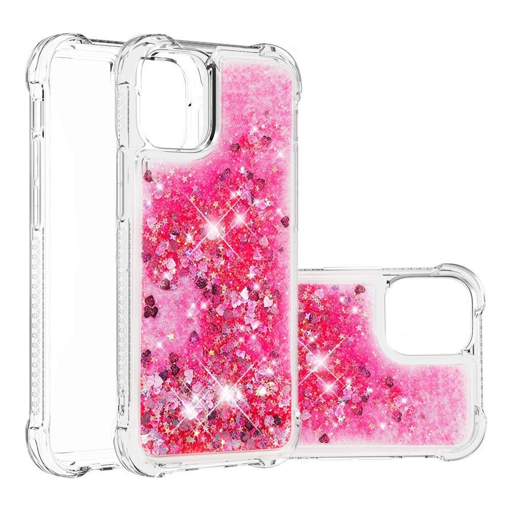 iPhone 13 Glitter Powder TPU Case Roze