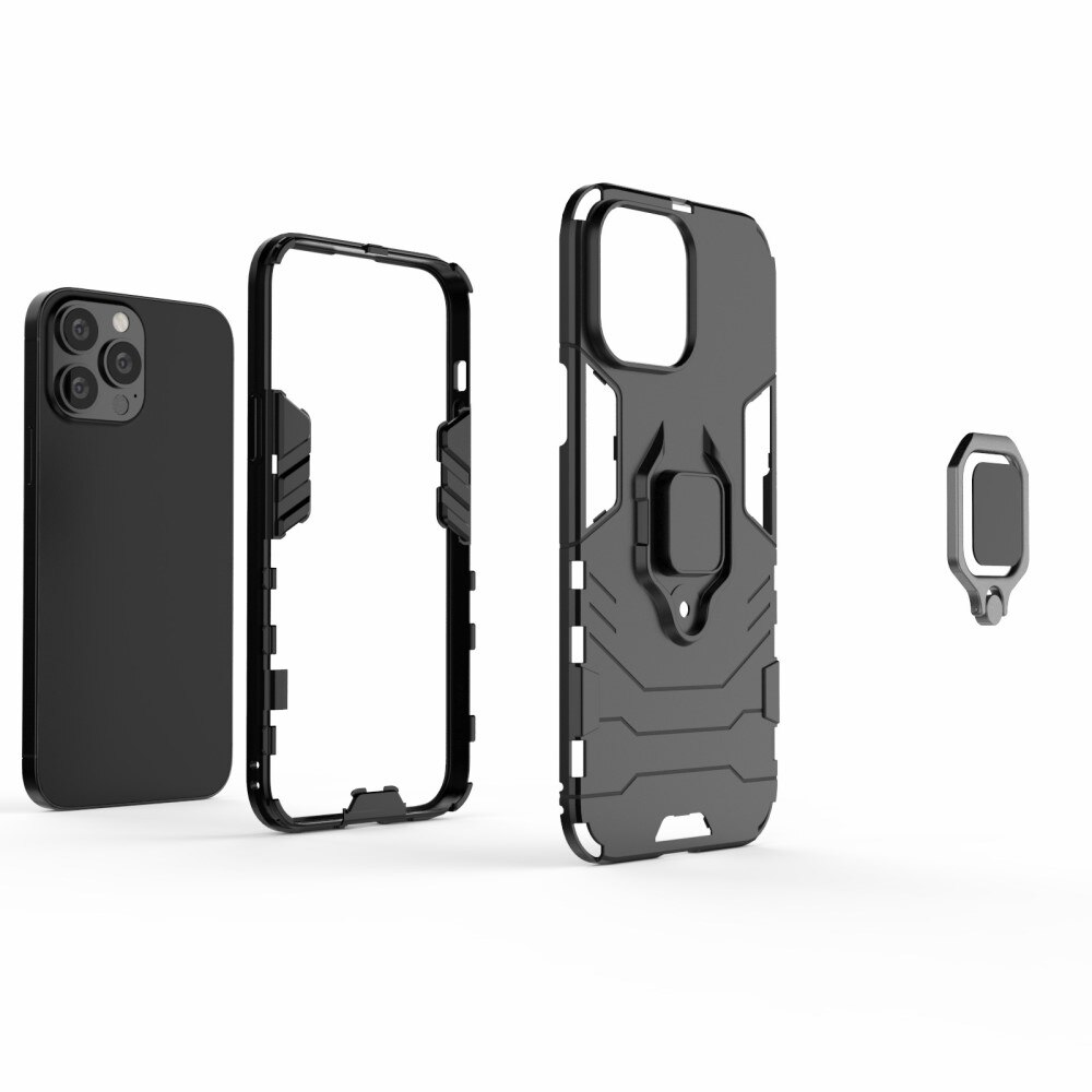 iPhone 13 Pro Max Hybridcase Tech Ring Zwart