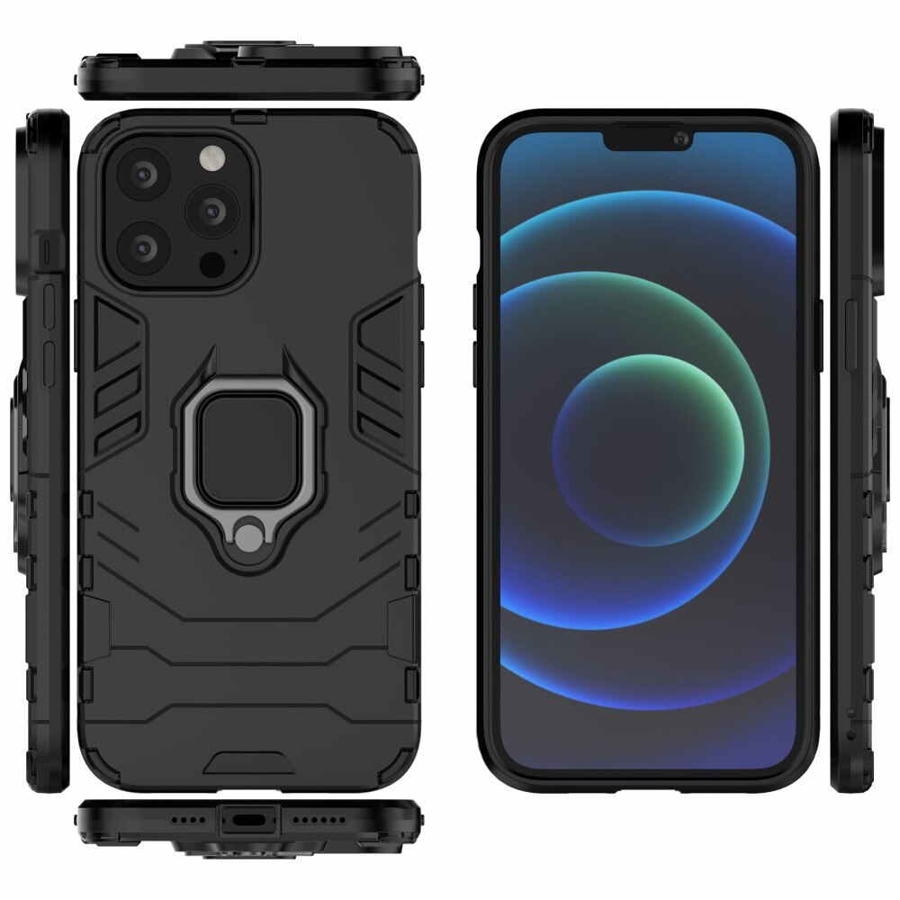 iPhone 13 Pro Max Hybridcase Tech Ring Zwart