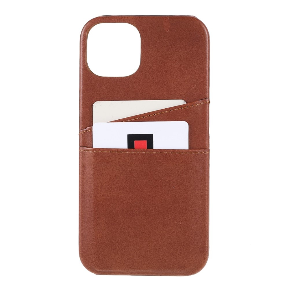 Card Slots Case iPhone 13 Mini Brown