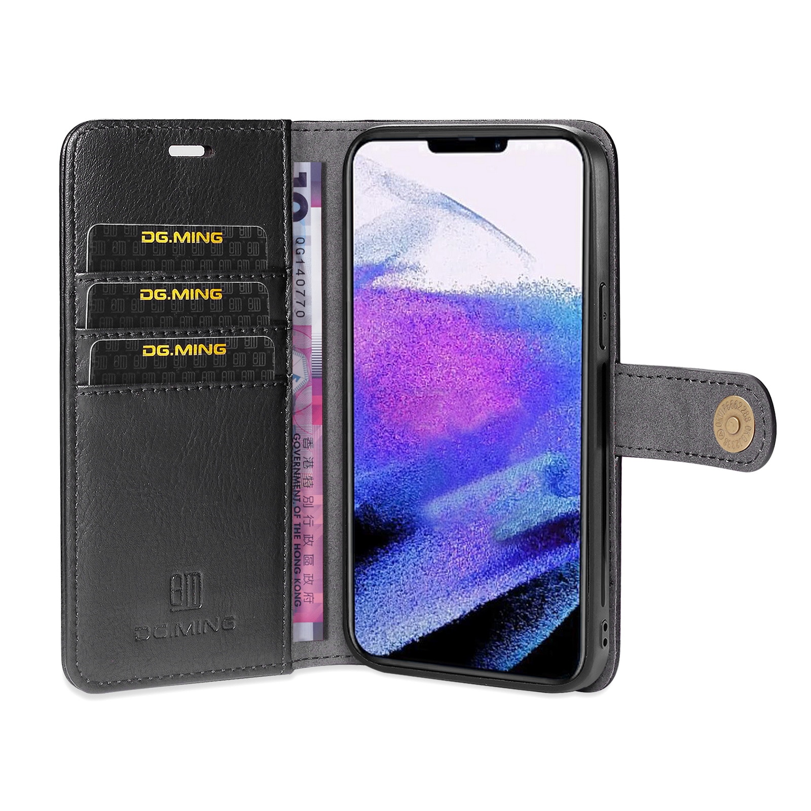 Magnet Wallet iPhone 13 Pro Max Zwart