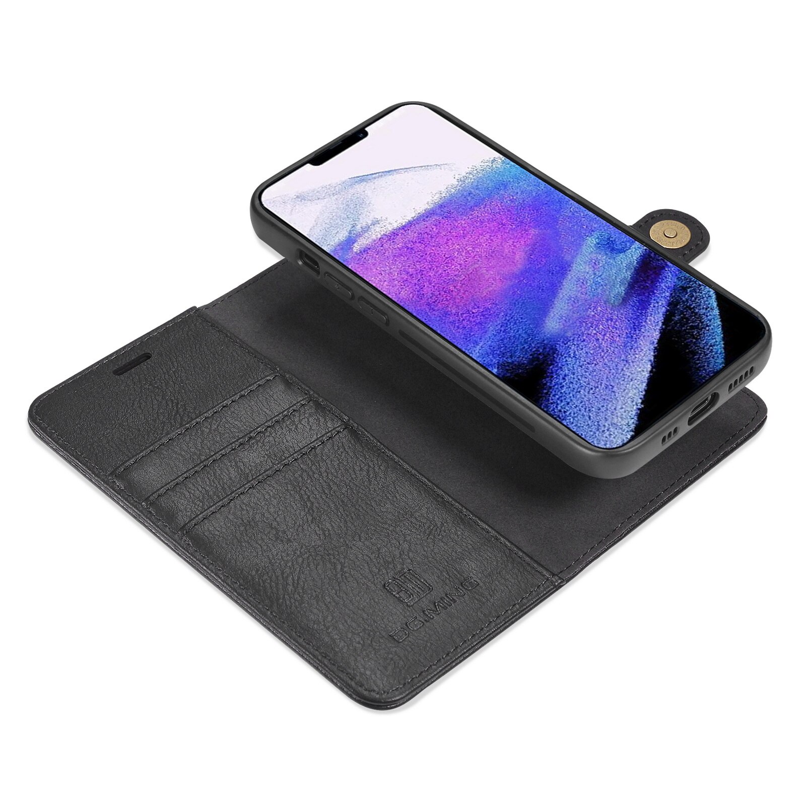 Magnet Wallet iPhone 13 Pro Max Zwart