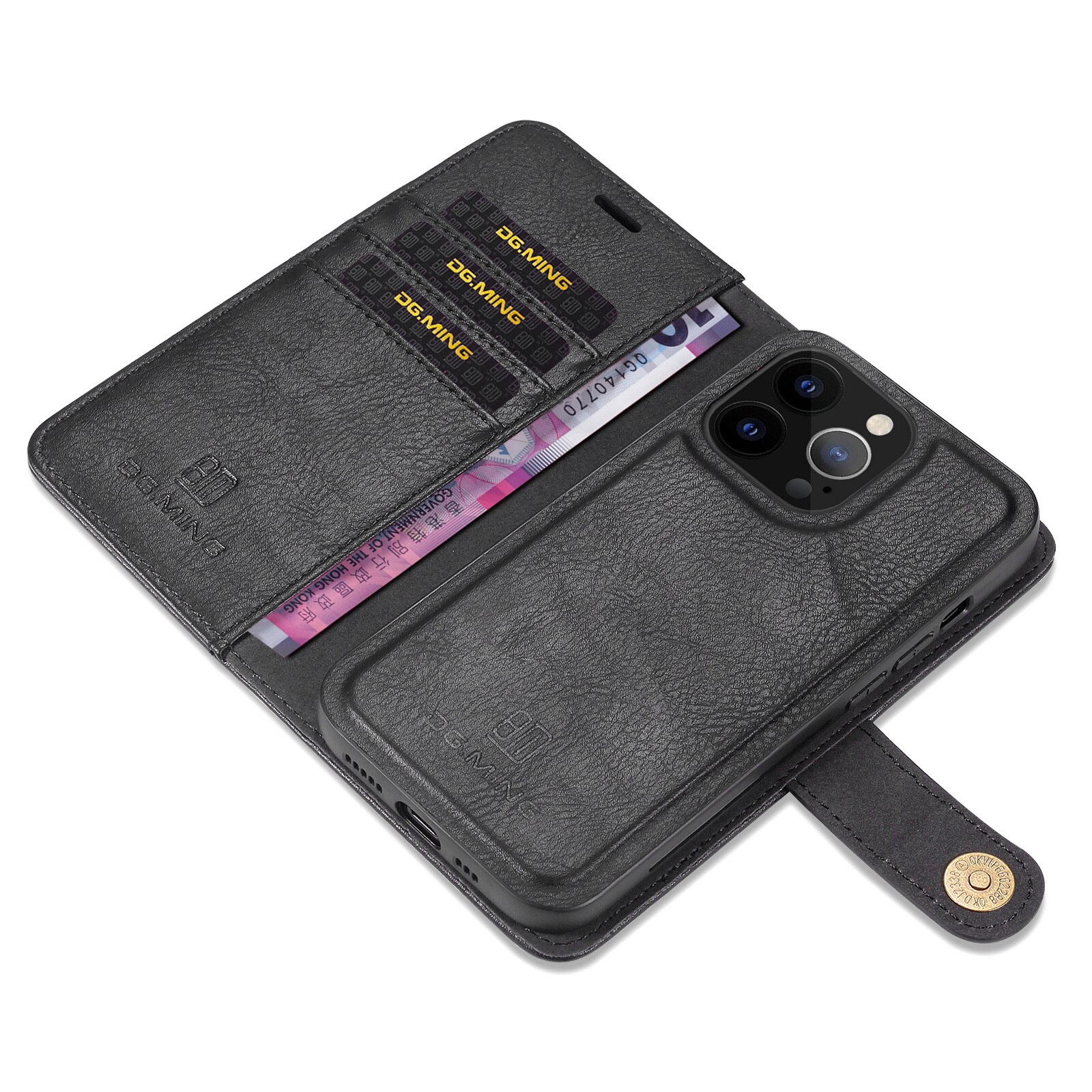 Magnet Wallet iPhone 13 Pro Max Zwart