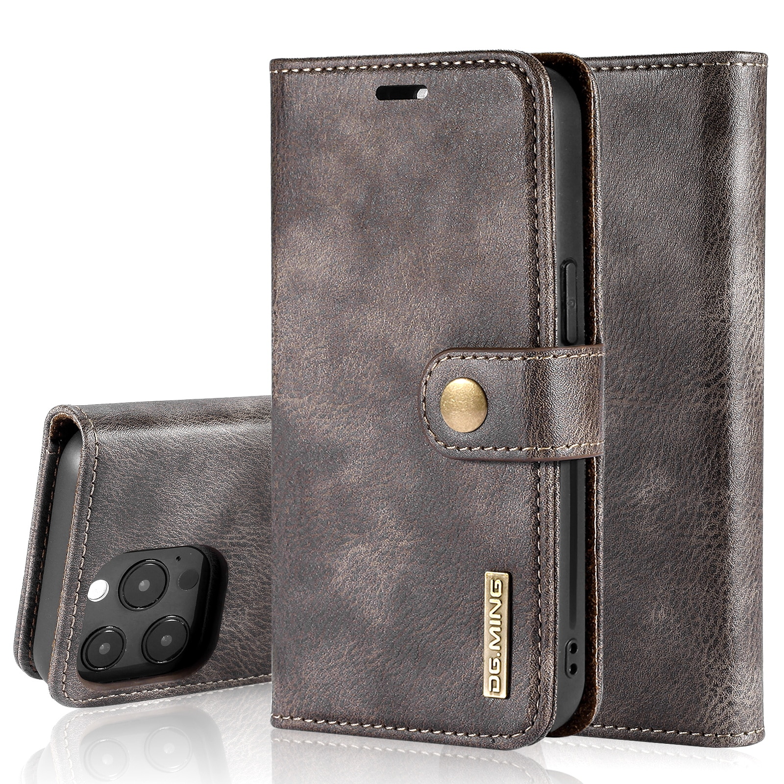 Magnet Wallet iPhone 13 Pro Max Brown
