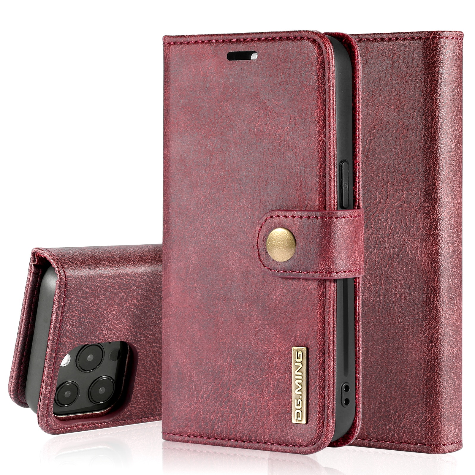 Magnet Wallet iPhone 13 Pro Max Rood