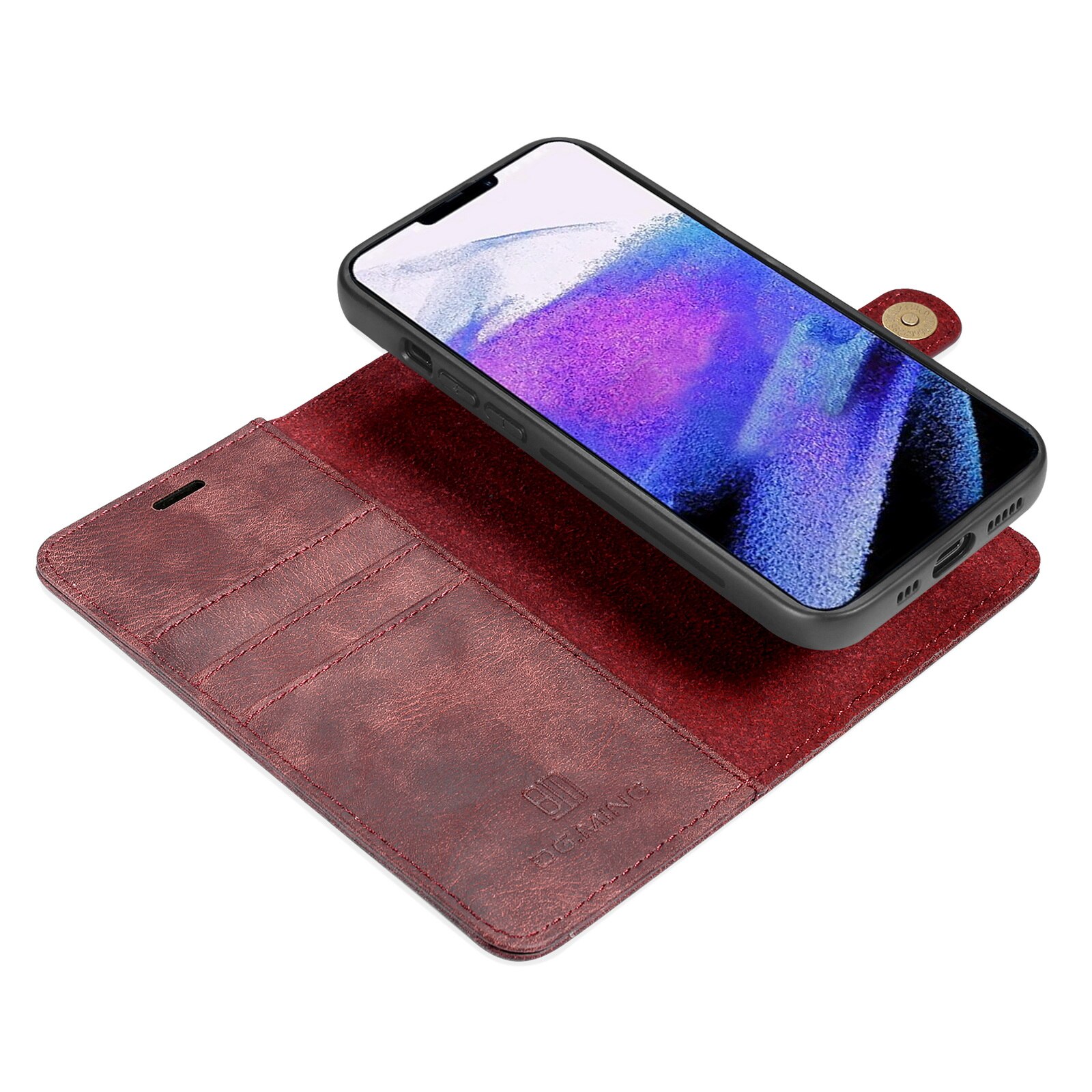 Magnet Wallet iPhone 13 Pro Max Rood