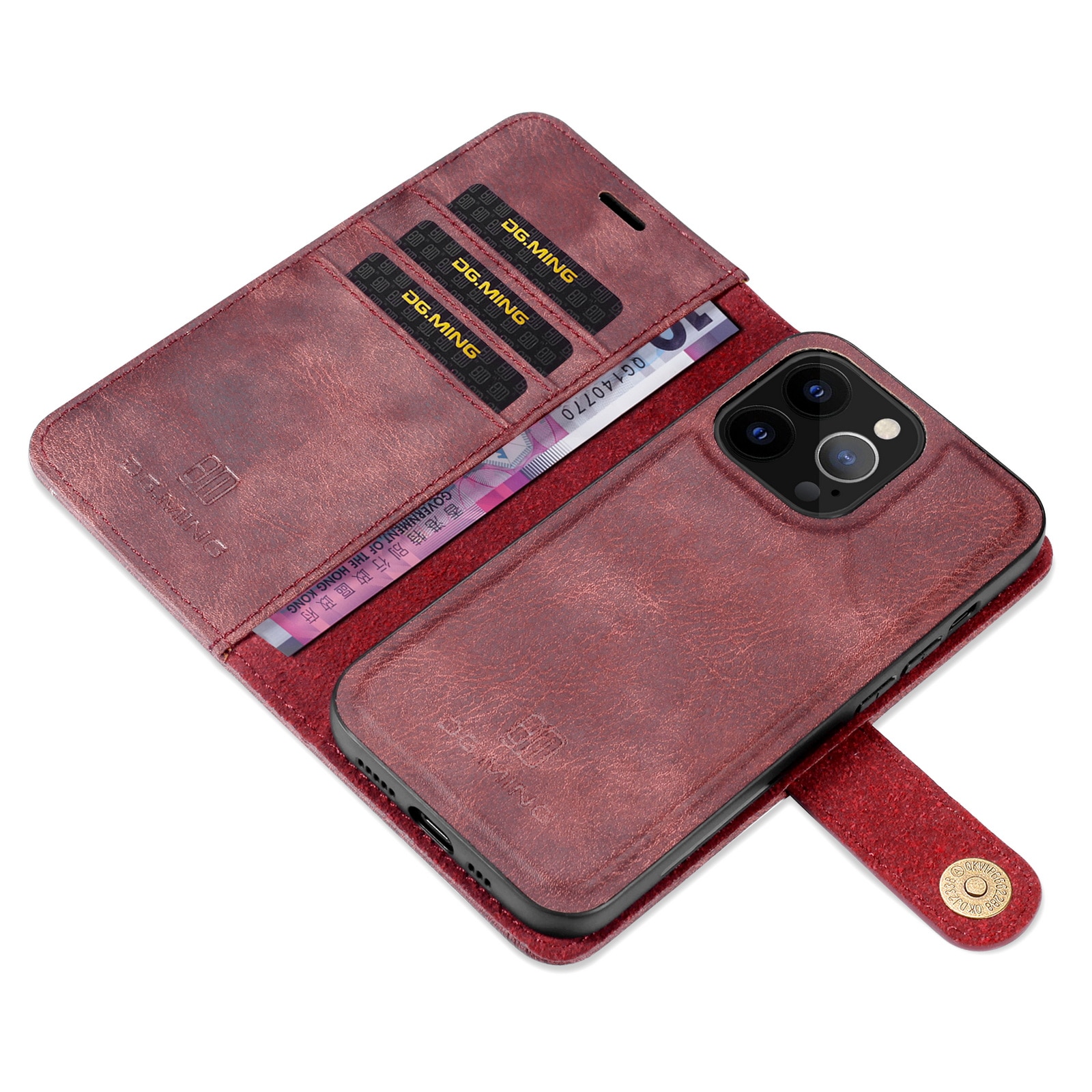 Magnet Wallet iPhone 13 Pro Max Red
