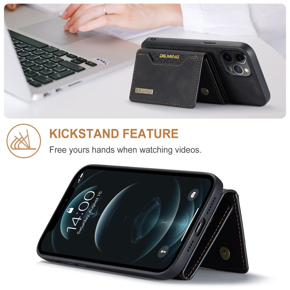 Magnetic Card Slots Case iPhone 13 Pro Max Zwart