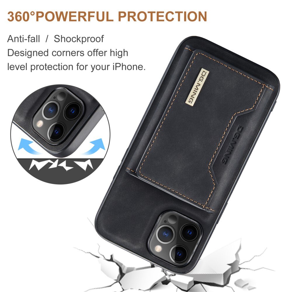 Magnetic Card Slots Case iPhone 13 Pro Max Zwart