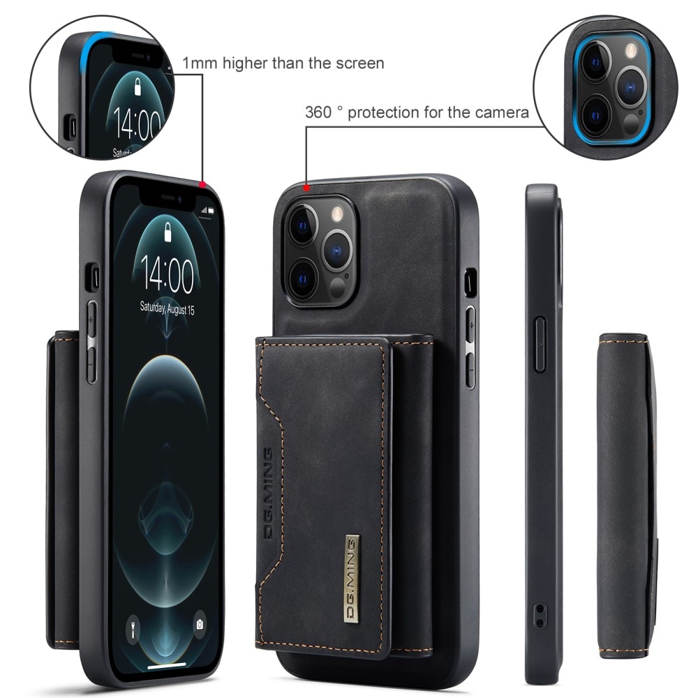Magnetic Card Slots Case iPhone 13 Pro Max Zwart