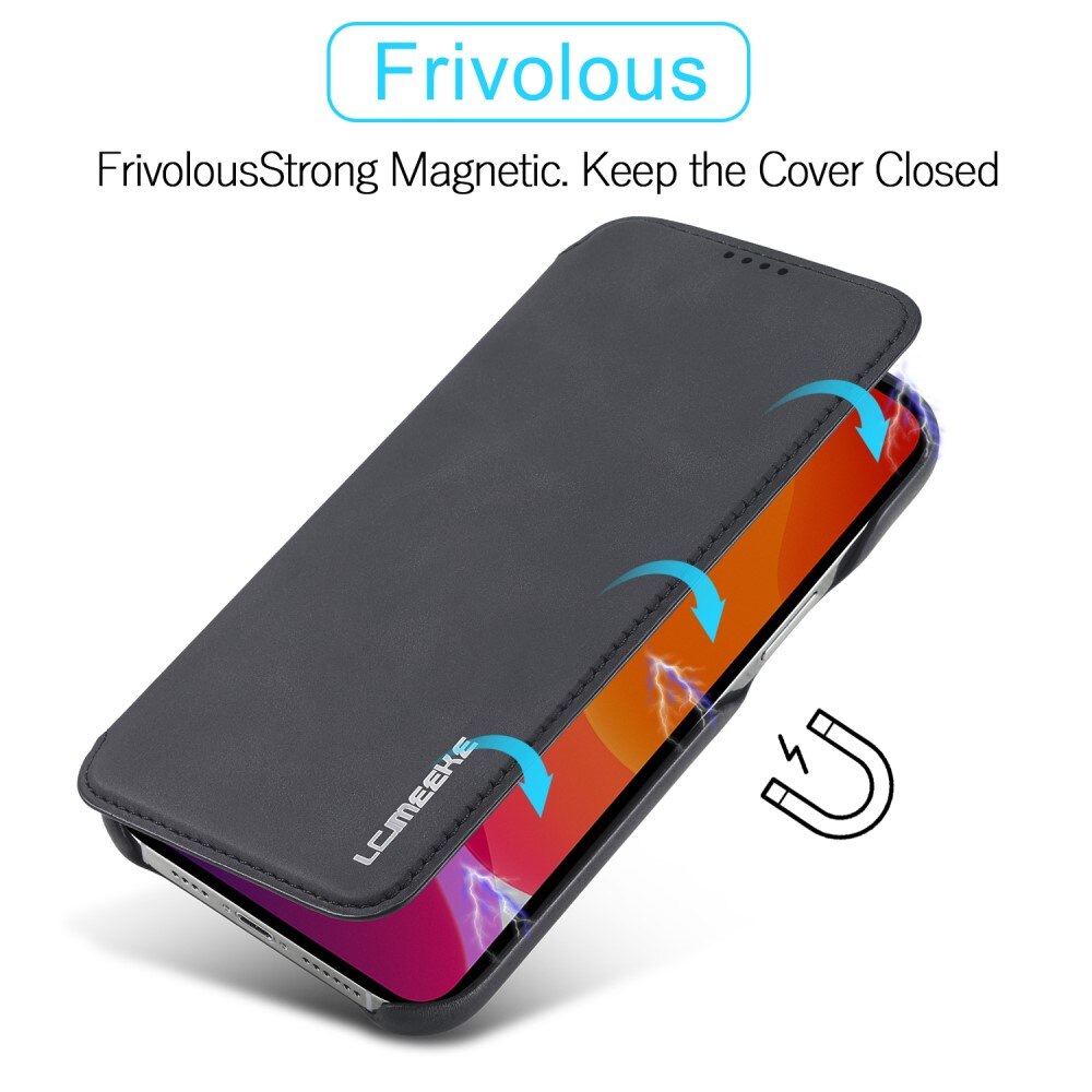 Slim Bookcover hoesje iPhone 13 Pro Zwart