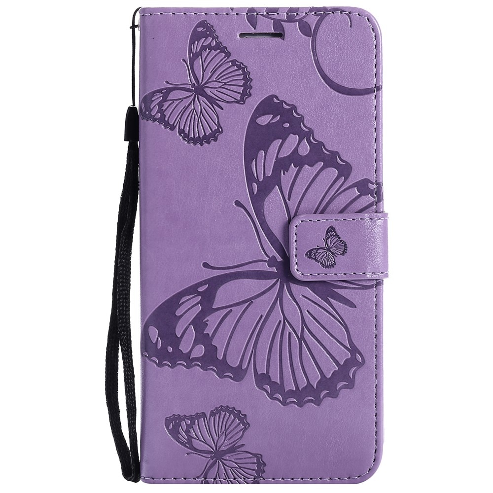 iPhone 13 Pro Leren vlinderhoesje Paars
