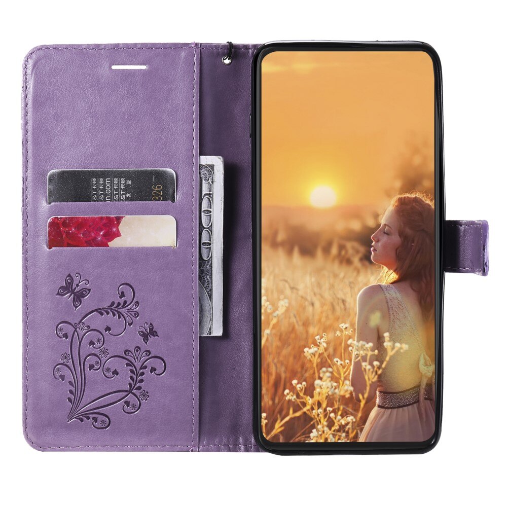 Apple iPhone 13 Pro Leren vlinderhoesje Paars