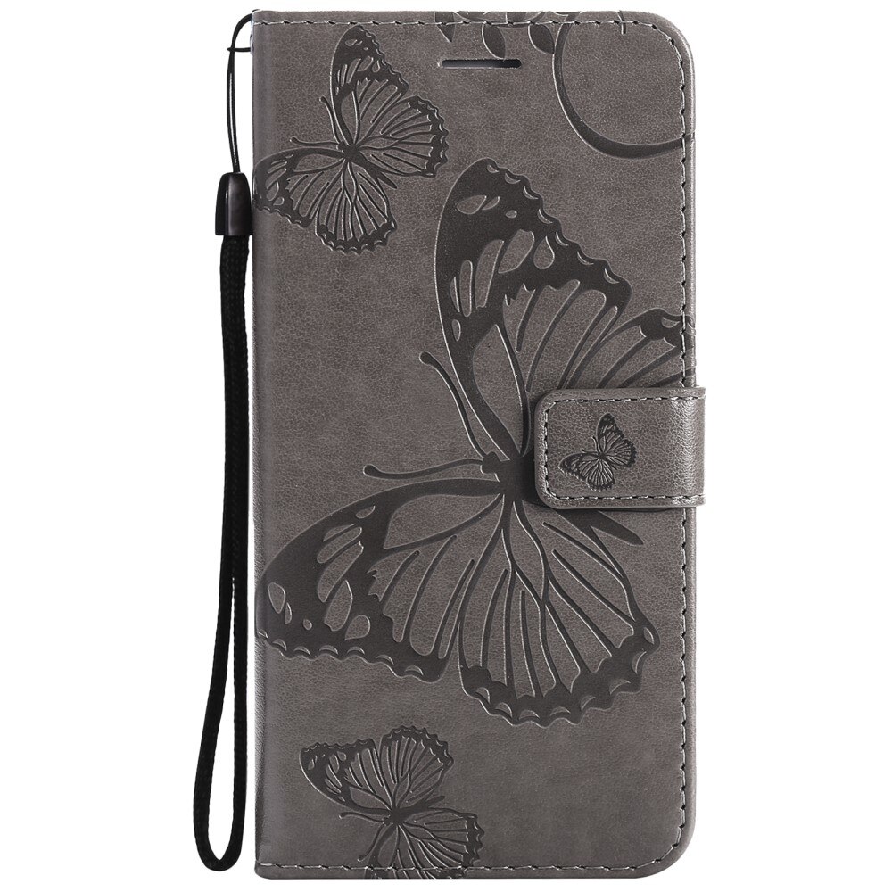 Apple iPhone 13 Mini Leren vlinderhoesje Grijs