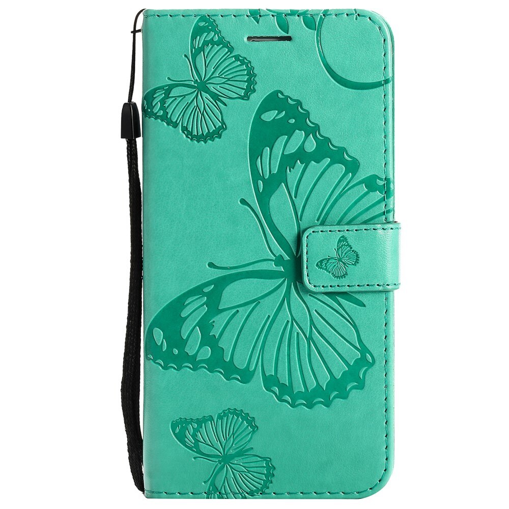 Apple iPhone 13 Mini Leren vlinderhoesje Groen