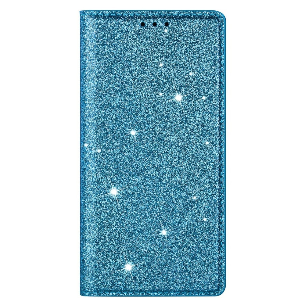 iPhone 13 Glitter Bookcase hoesje Blauw