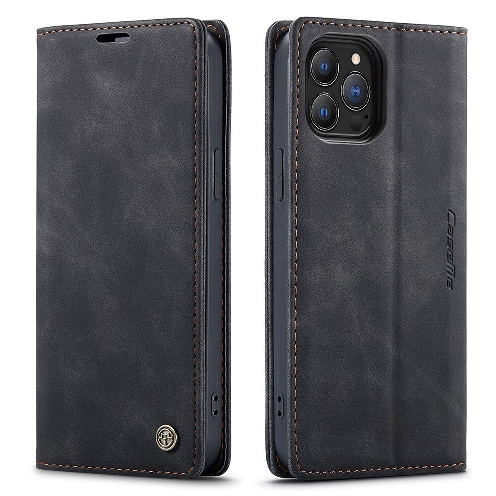 Slim Bookcover Hoesje iPhone 13 Pro Zwart