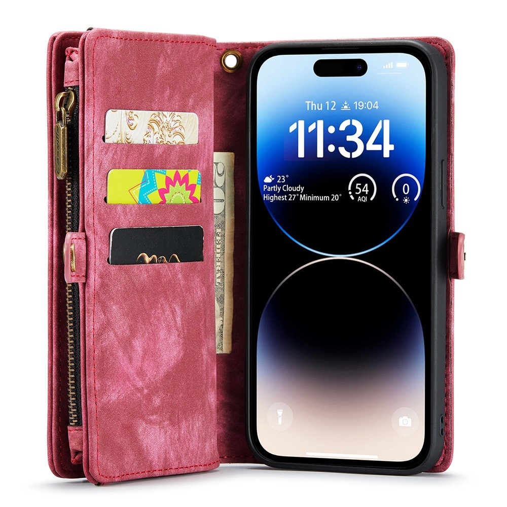 Multi-slot Hoesje iPhone 13 Pro Max Rood