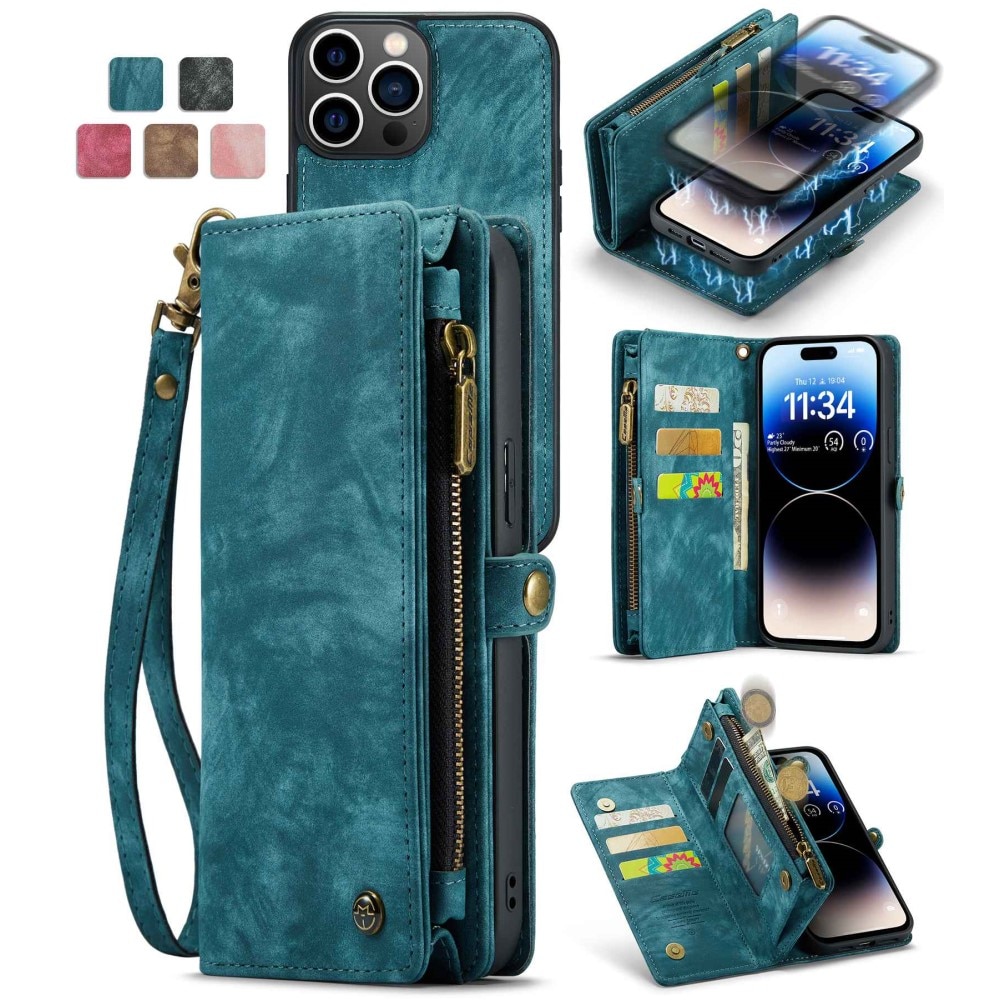 Multi-slot Hoesje iPhone 13 Pro Blauw