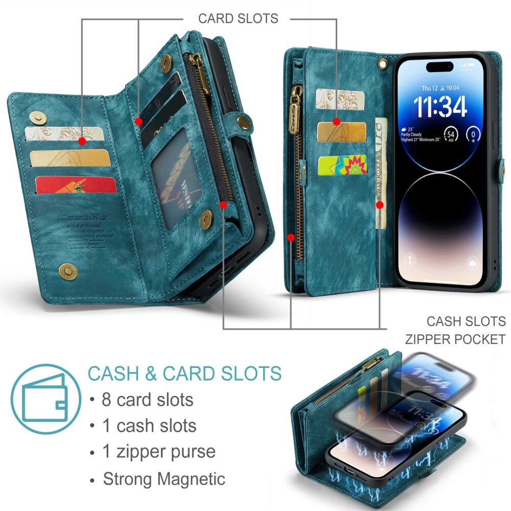 Multi-slot Hoesje iPhone 13 Pro Blauw