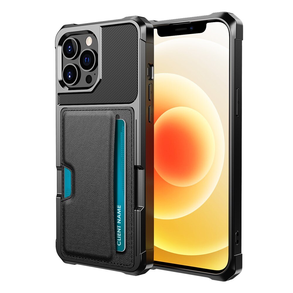 iPhone 13 Pro Tough Card Case Zwart