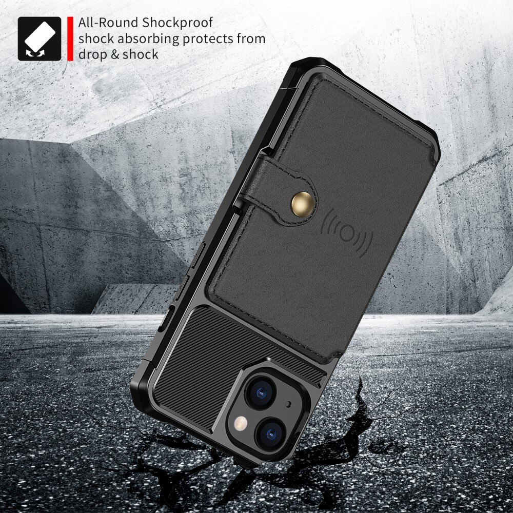 iPhone 13 Mini Tough Multi-slot Case Zwart