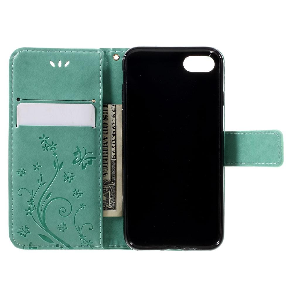 iPhone SE/5S/5 Leren vlinderhoesje Groen