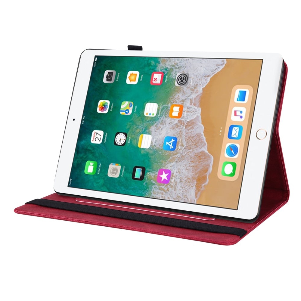 iPad 9.7 5th Gen (2017) Leren vlinderhoesje rood