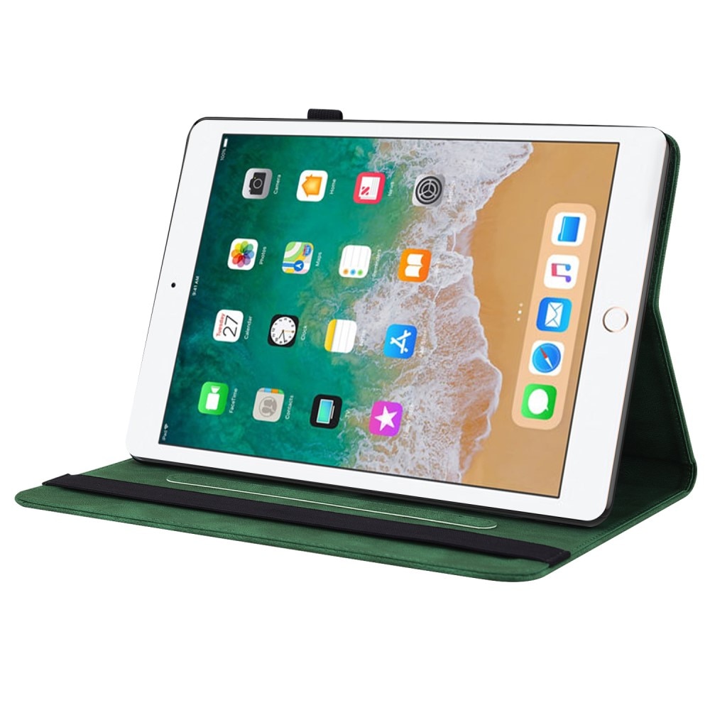 iPad 9.7 6th Gen (2018) Leren vlinderhoesje groen