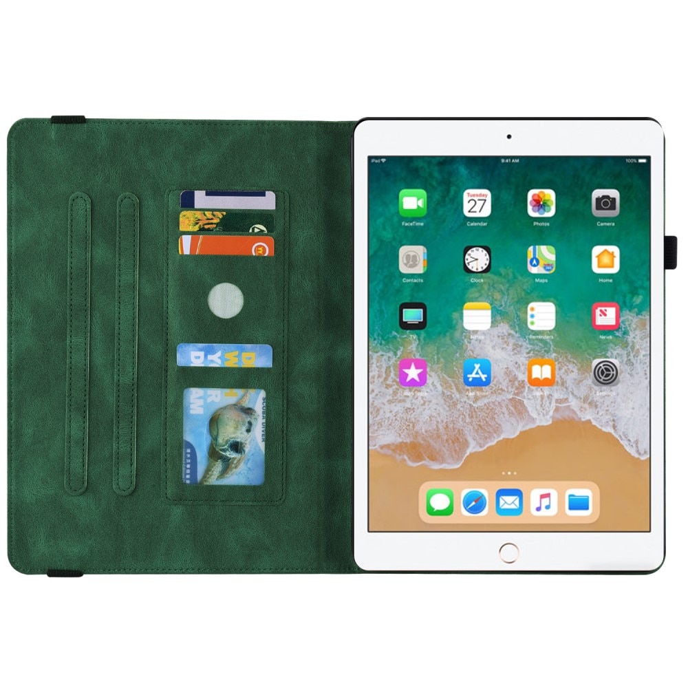 iPad 9.7 6th Gen (2018) Leren vlinderhoesje groen