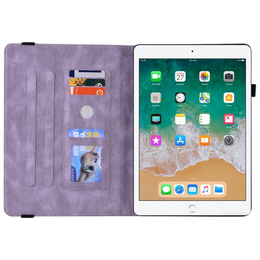iPad 9.7 6th Gen (2018) Leren vlinderhoesje paars