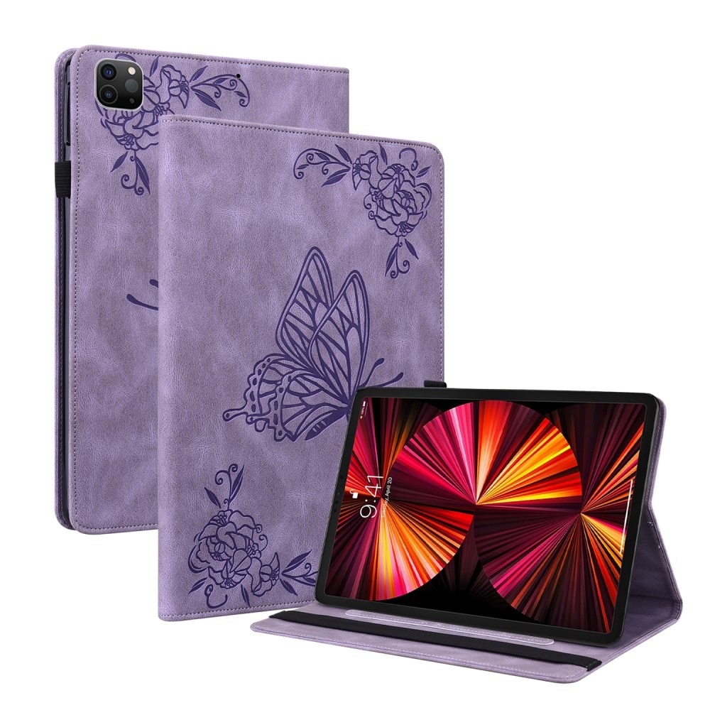iPad Pro 11 4th Gen (2022) Leren vlinderhoesje Paars