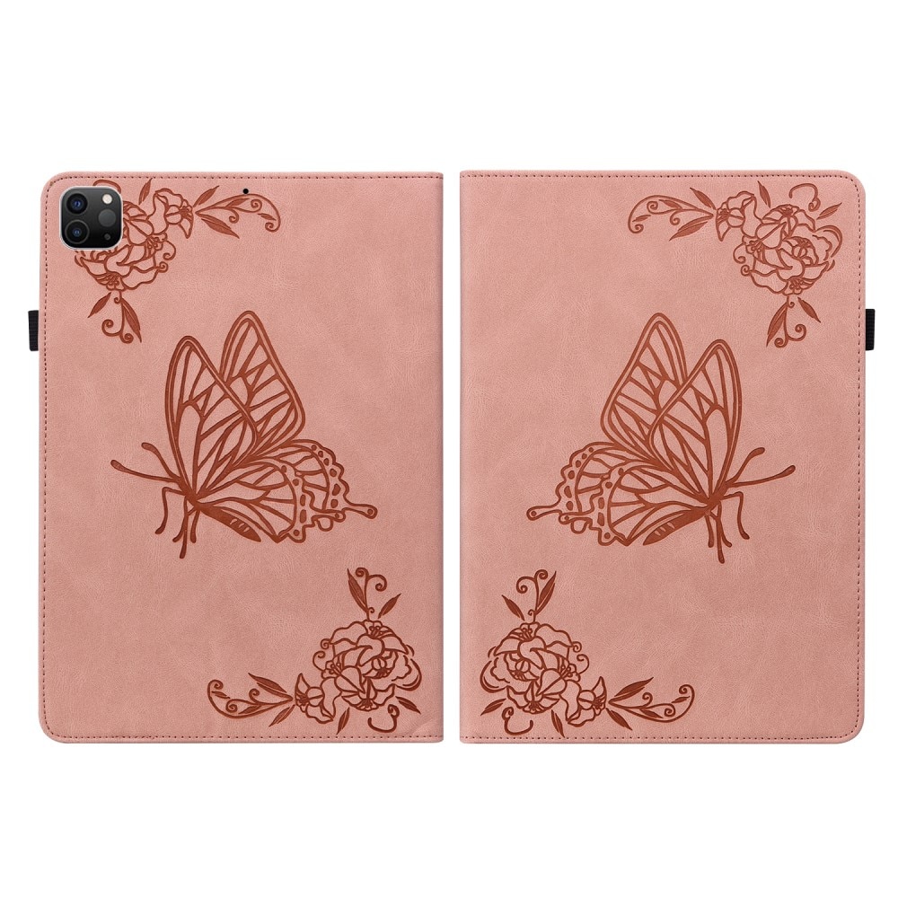 iPad Pro 11 3rd Gen (2021) Leren vlinderhoesje roze