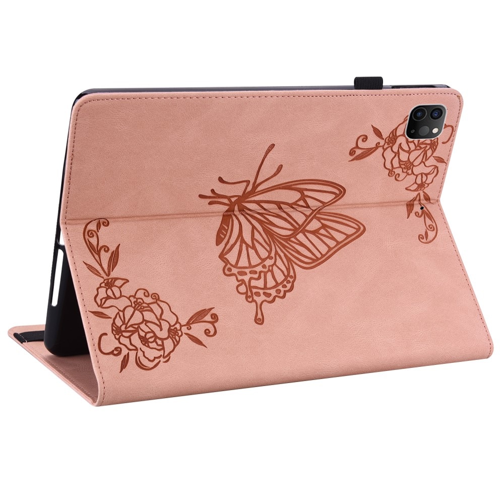 iPad Air 10.9 5th Gen (2022) Leren vlinderhoesje roze