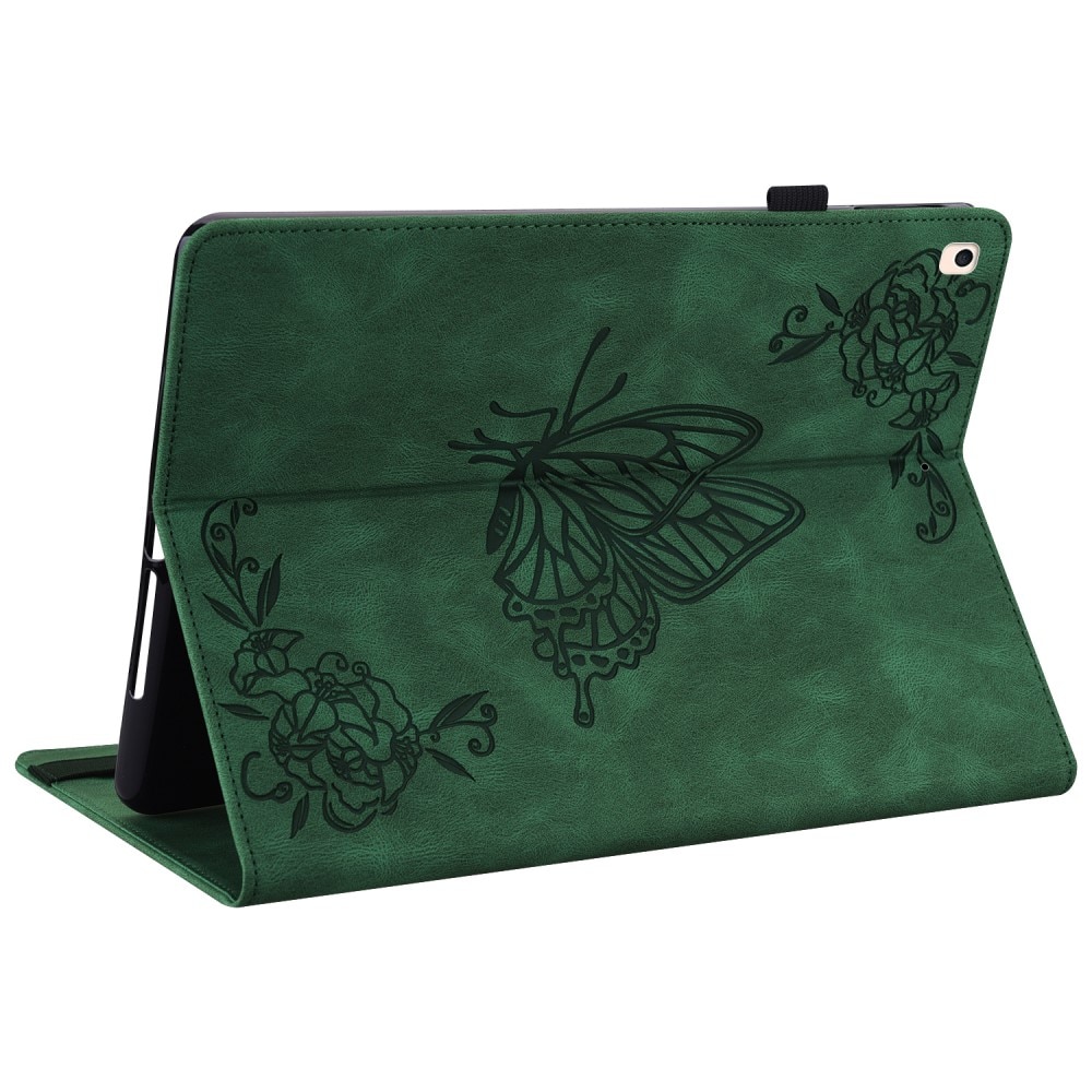 iPad 10.2 9th Gen (2021) Leren vlinderhoesje groen