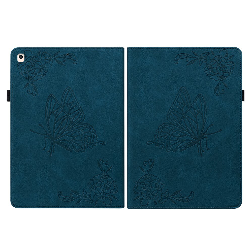 iPad 10.2 7th Gen (2019) Leren vlinderhoesje blauw