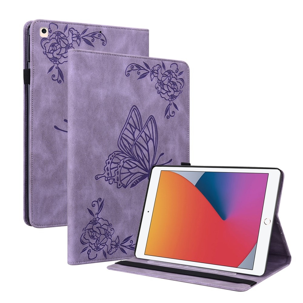 iPad 10.2 Leren vlinderhoesje Paars
