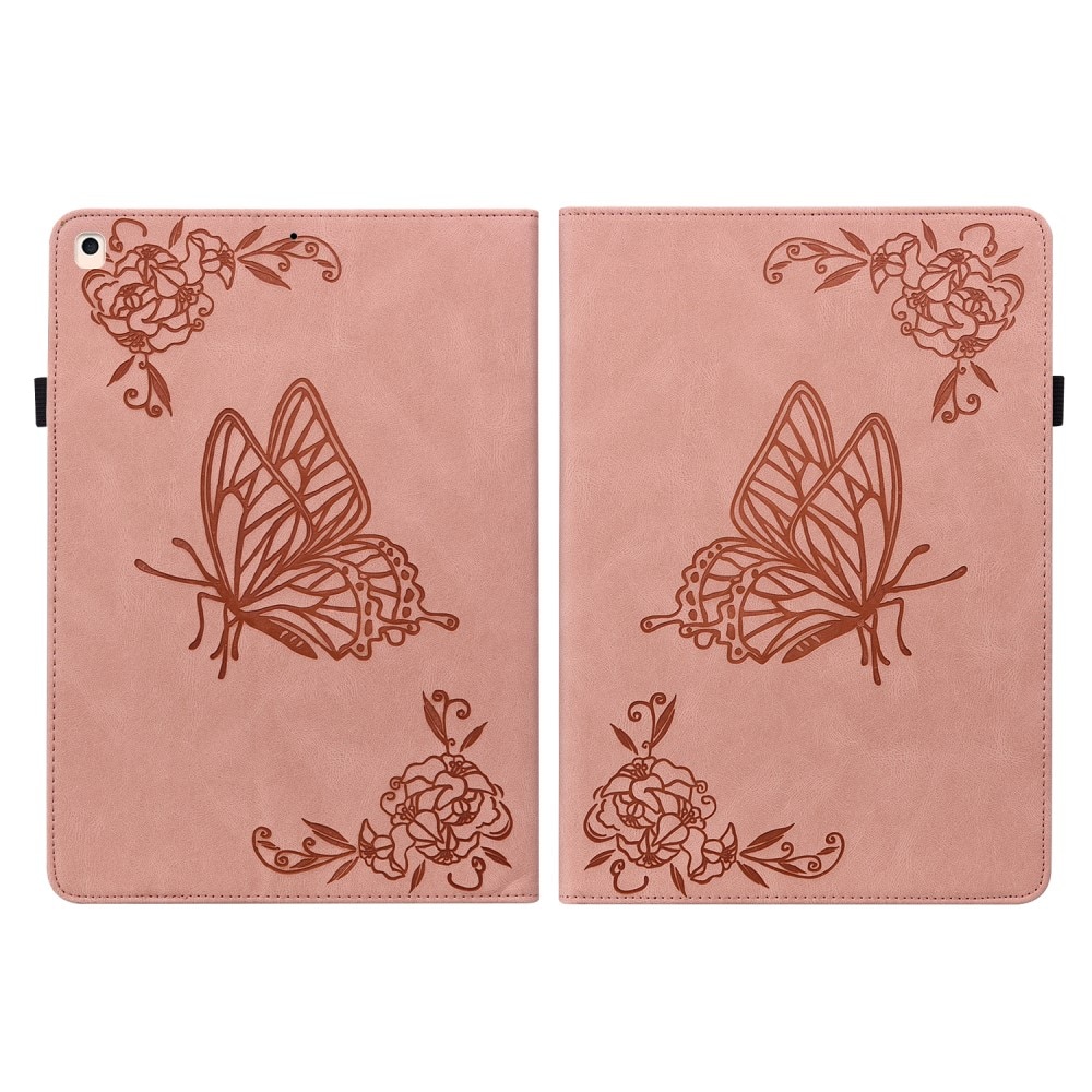 iPad 10.2 9th Gen (2021) Leren vlinderhoesje roze