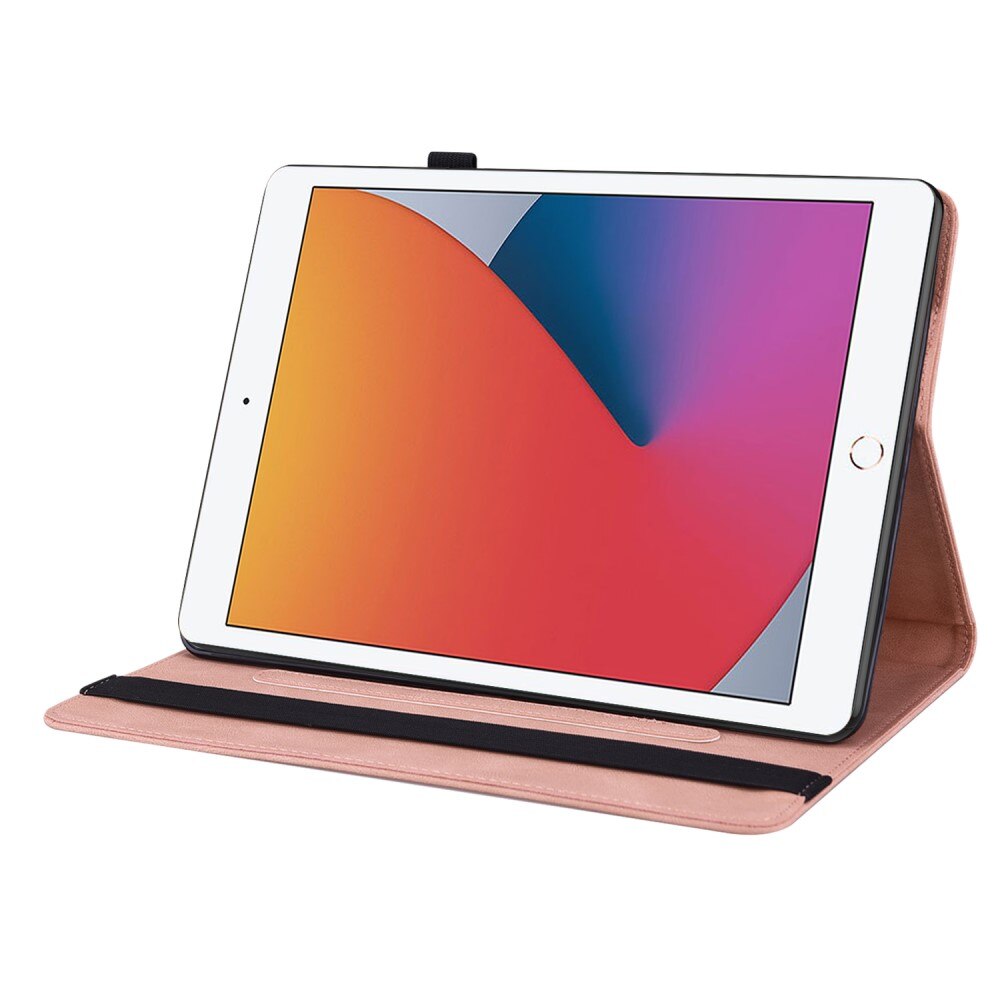 iPad 10.2 9th Gen (2021) Leren vlinderhoesje roze