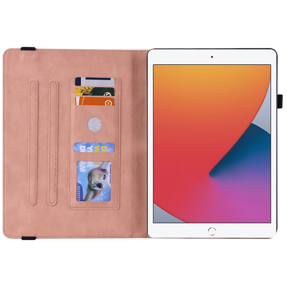 iPad 10.2 7th Gen (2019) Leren vlinderhoesje roze