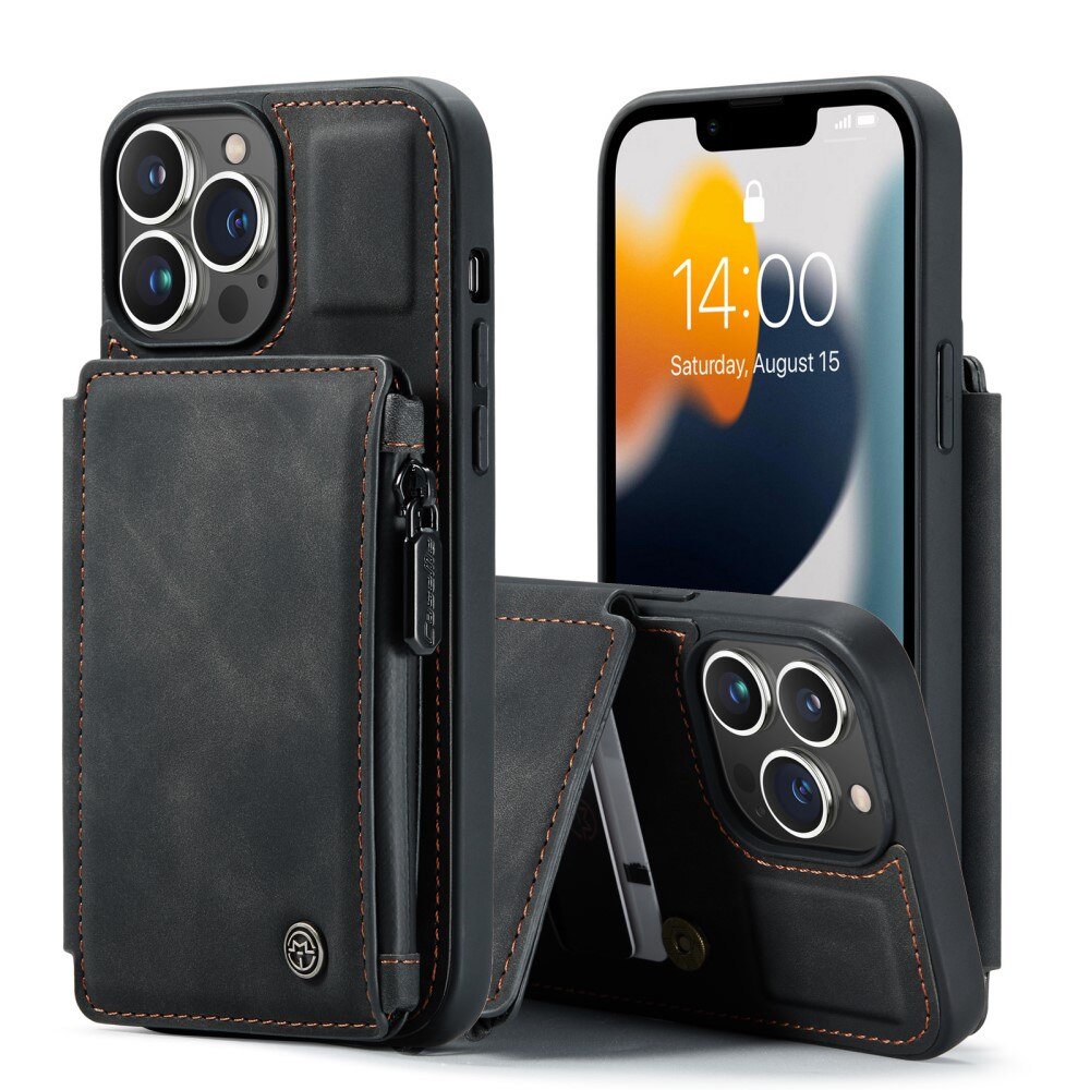 Multi-slot hoesje iPhone 13 Pro Max Zwart