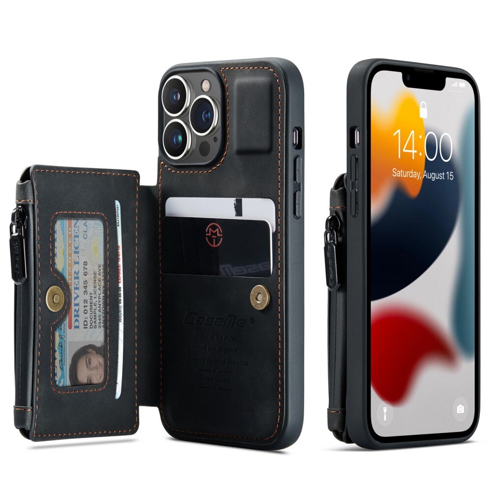 Multi-slot hoesje iPhone 13 Pro Zwart