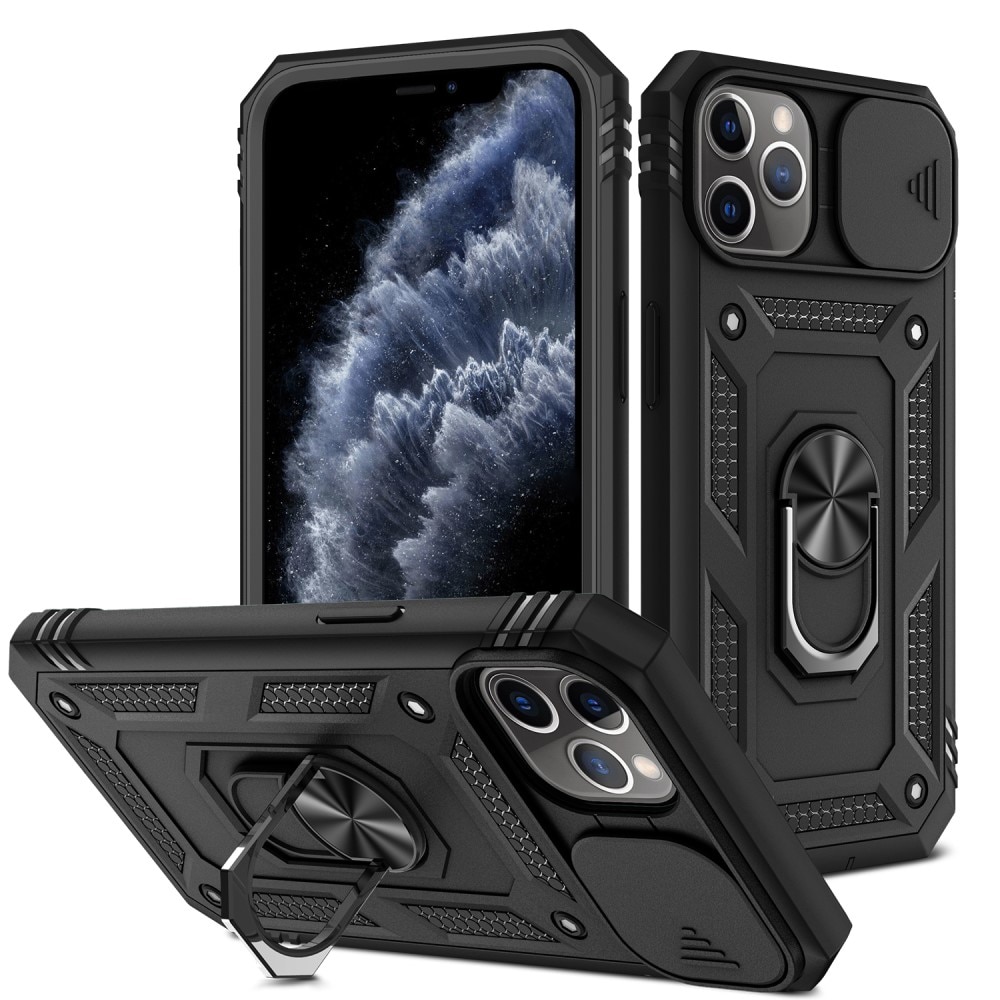 iPhone 11 Pro Hybridcase Ring+Camera Protector zwart