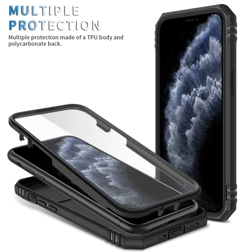 iPhone 11 Pro Max Hybridcase Ring+Camera Protector zwart