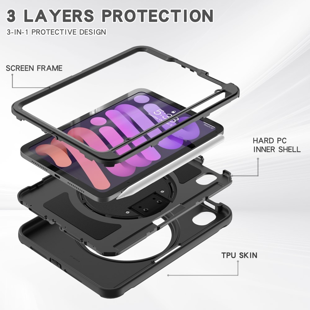 iPad Mini 6th Gen (2021) Schokbestendige Hybridcase zwart