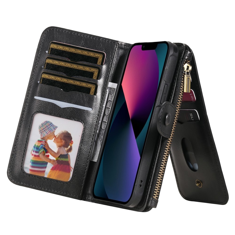 iPhone 13 Magnet Leather Multi-Wallet zwart