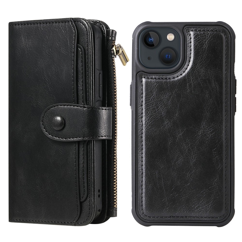 iPhone 13 Magnet Leather Multi-Wallet zwart