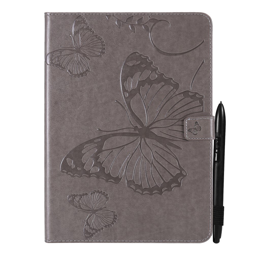 Apple iPad Mini 7th Gen (2024) Leren vlinderhoesje Grijs